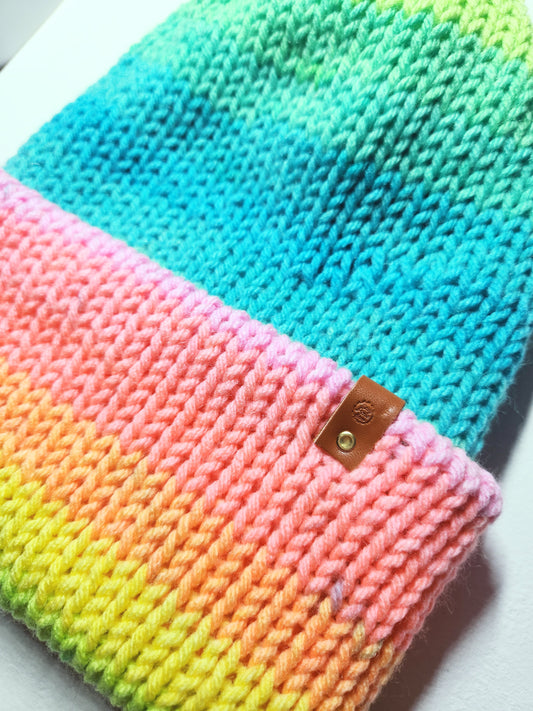 close up of colorful hat