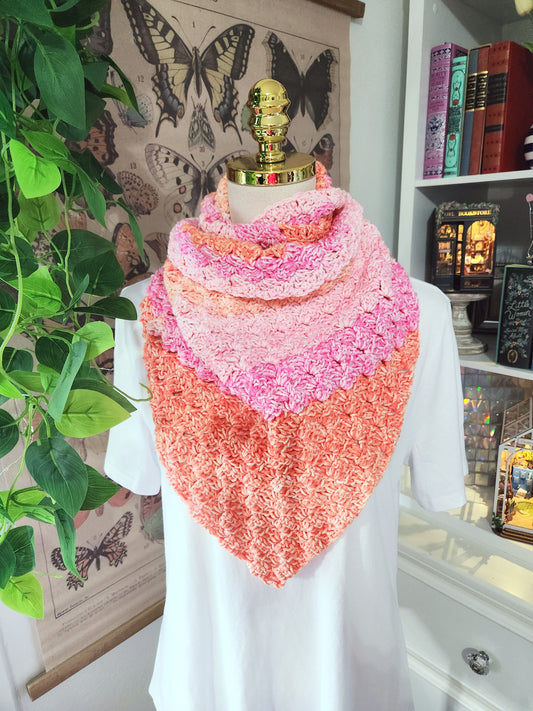 pink and orange scarf