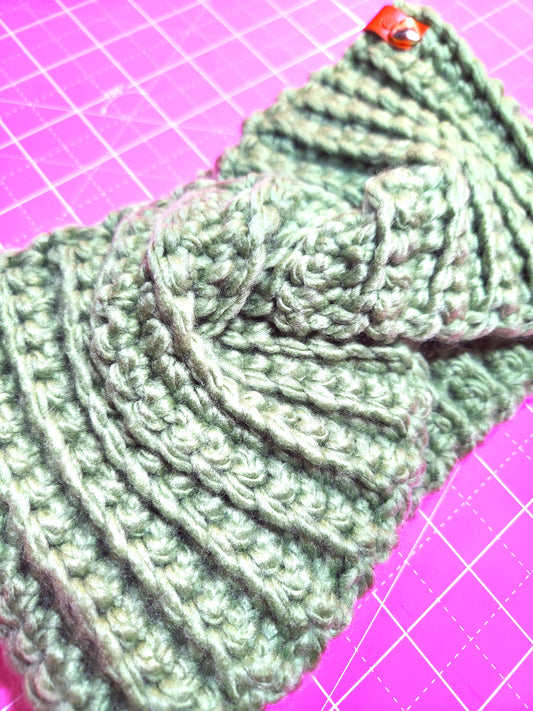 sage green twist headband