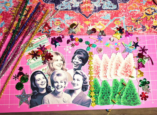 Christmas Tree Lady Ephemera Sticker Bundle Kit