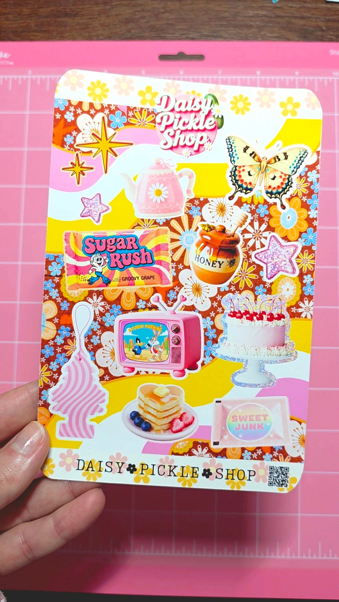 retro style sticker sheet