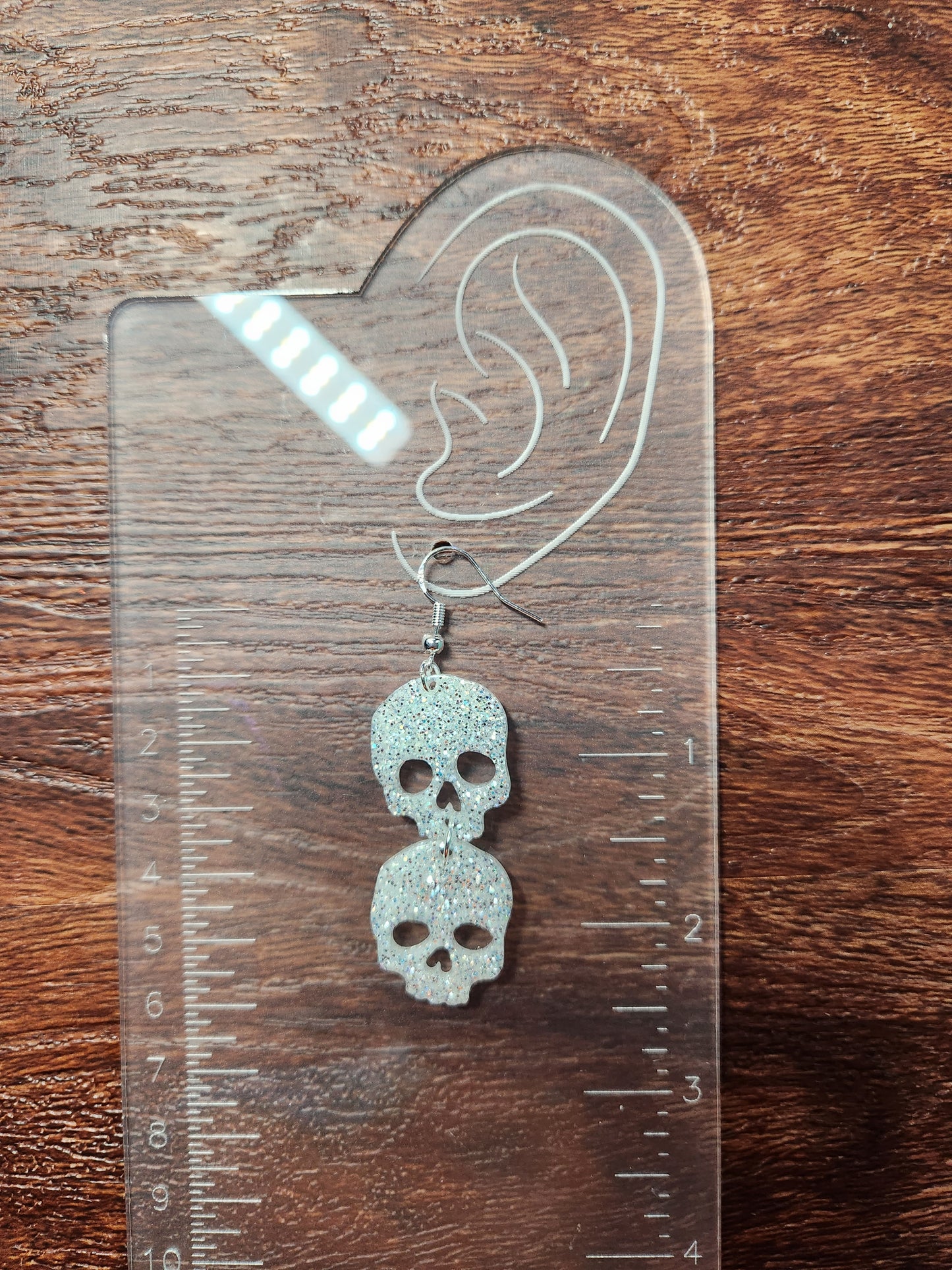 Sparkly Skull Stack Earrings