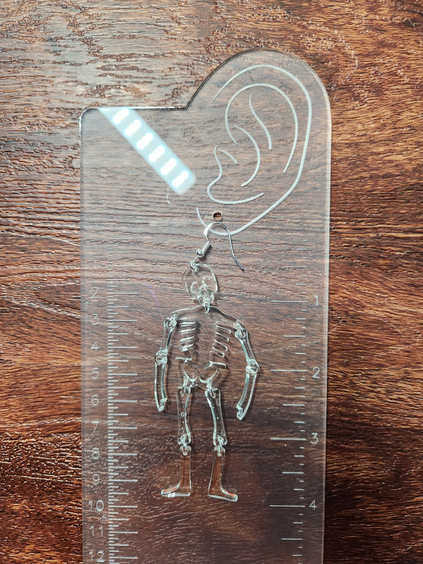 Clear Skull Dangle Earrings  Media 3 of 3