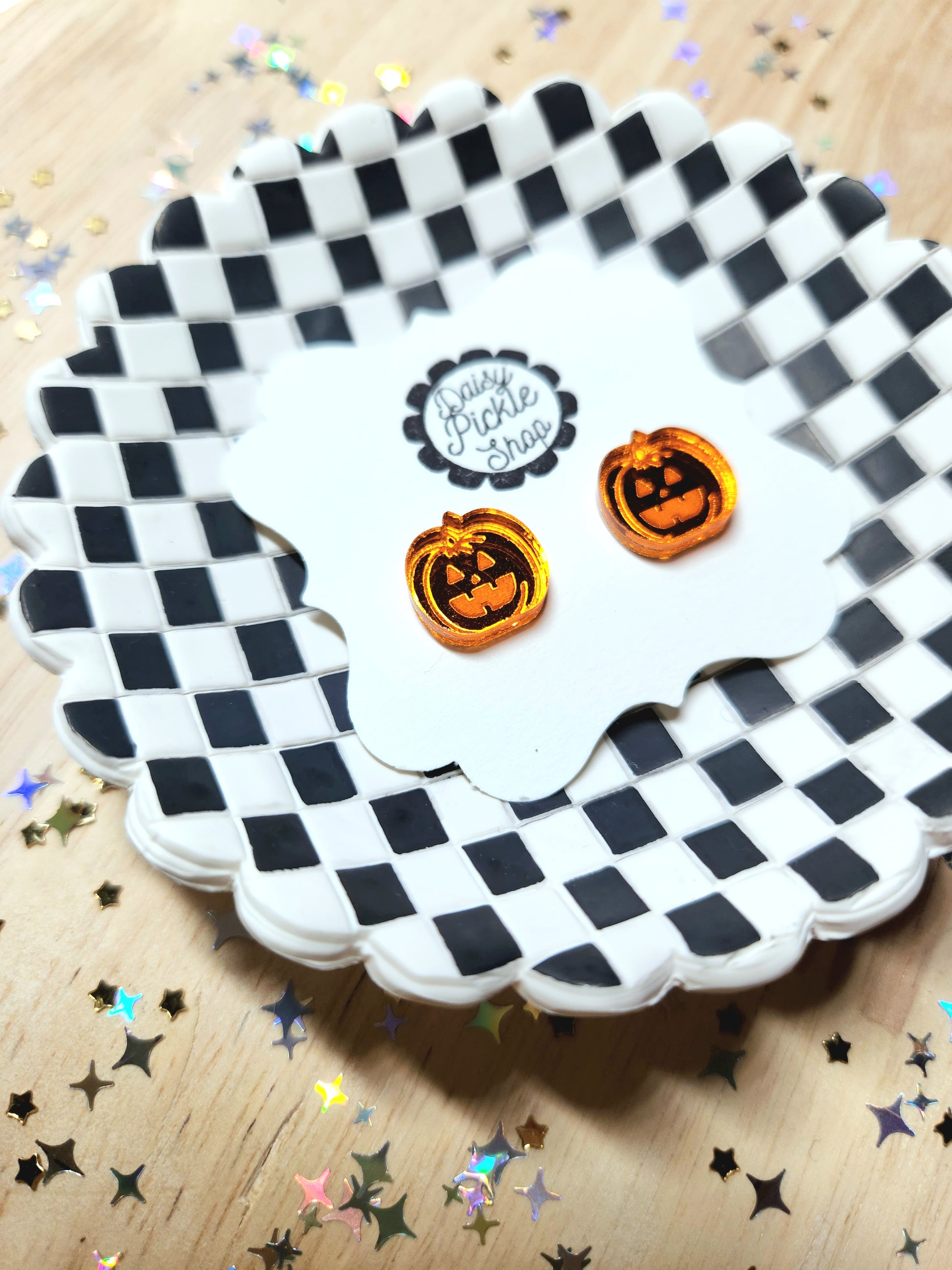 pumpkin stud earrings