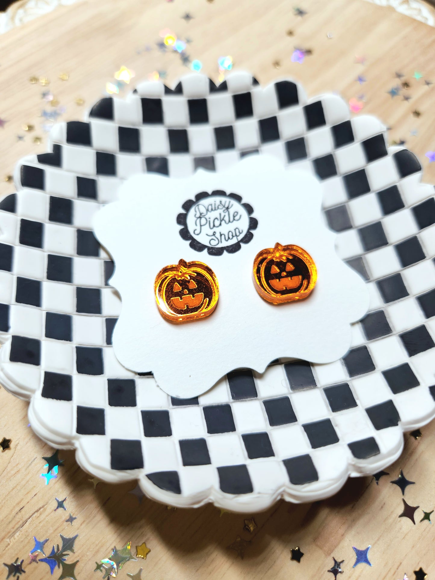 pumpkin stud earrings