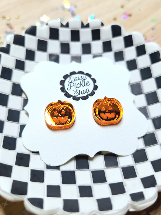 pumpkin stud earrings