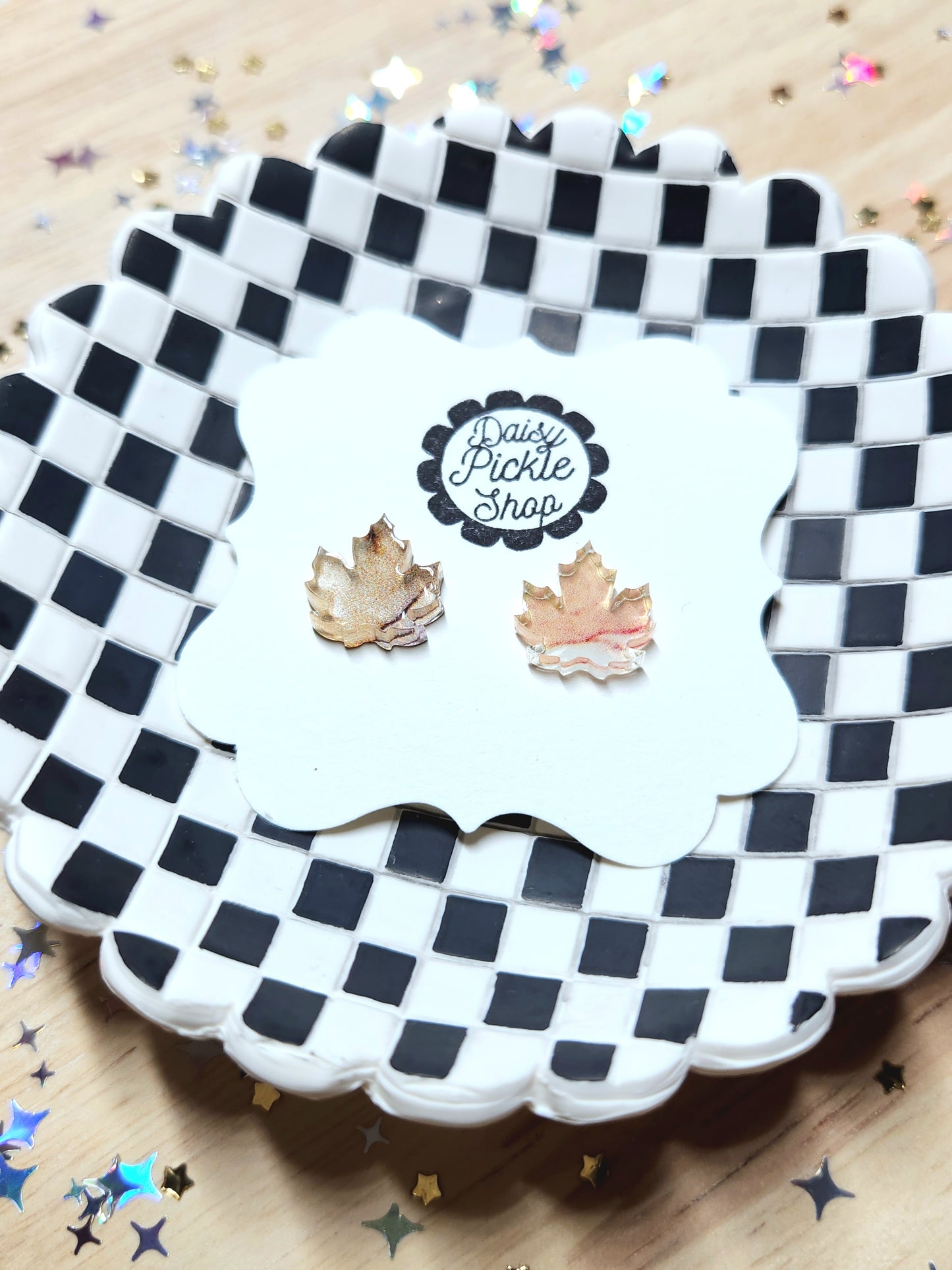 maple leaf earrings