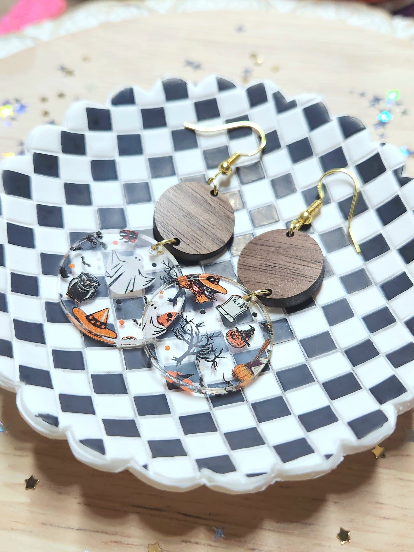 retro halloween earrings