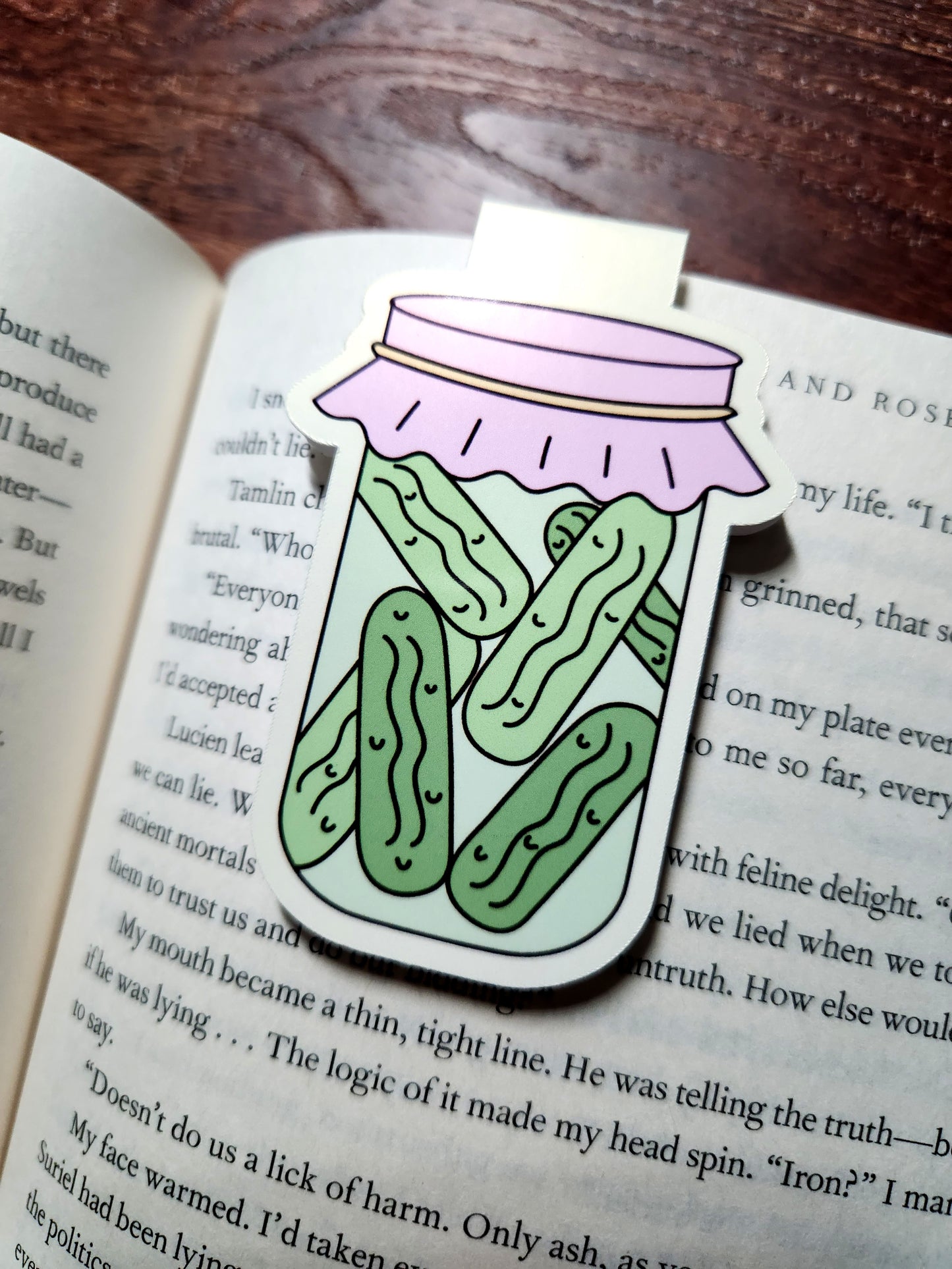 pickle jar magnetic bookmark