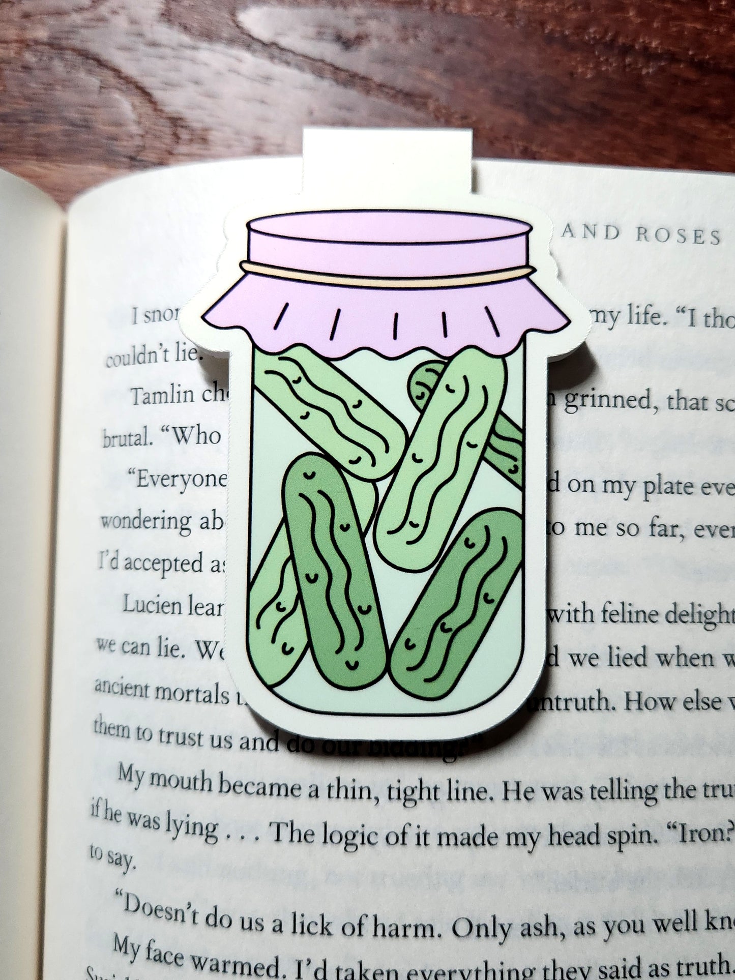 pickle jar magnetic bookmark