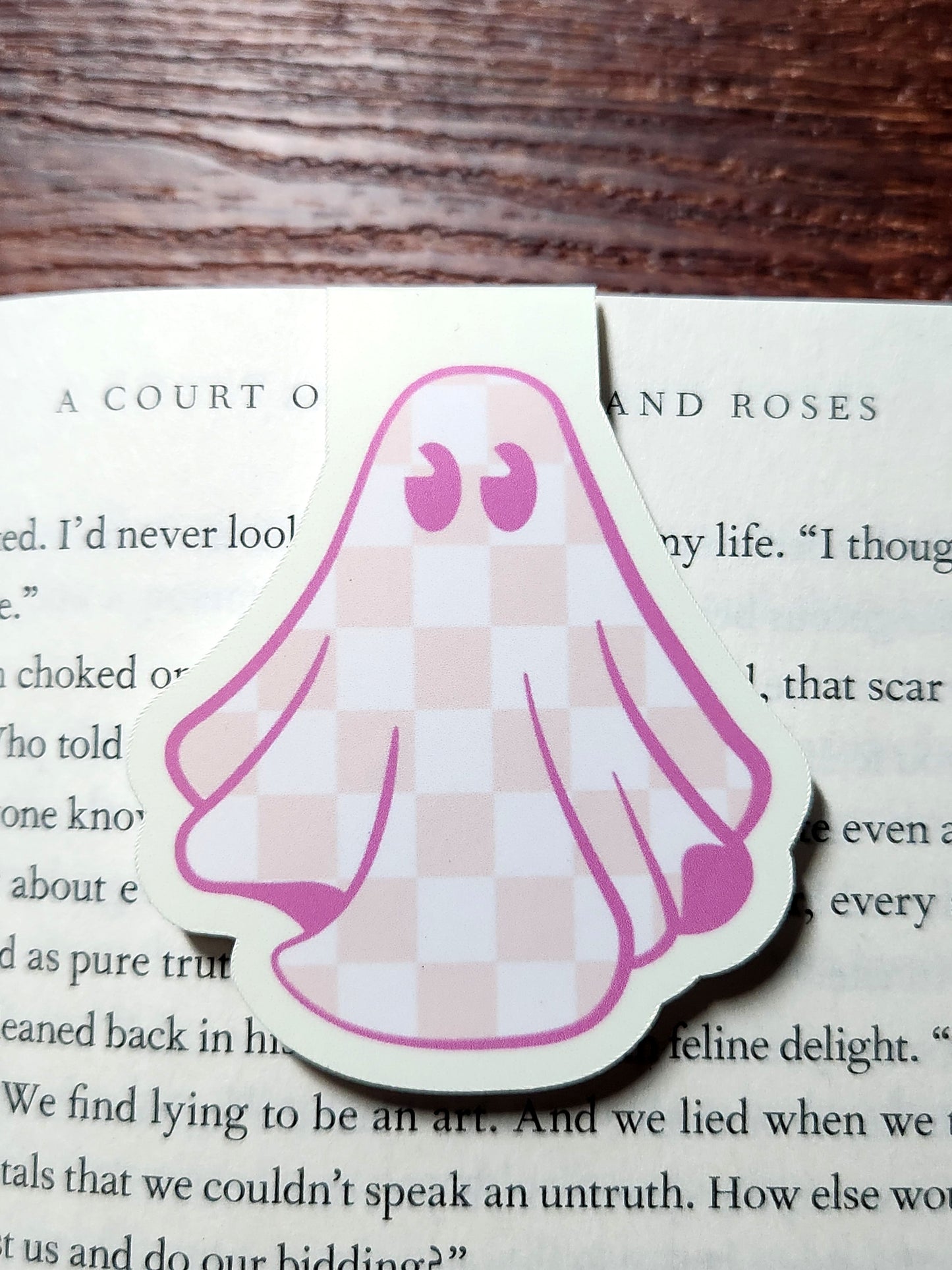 pink checker ghost