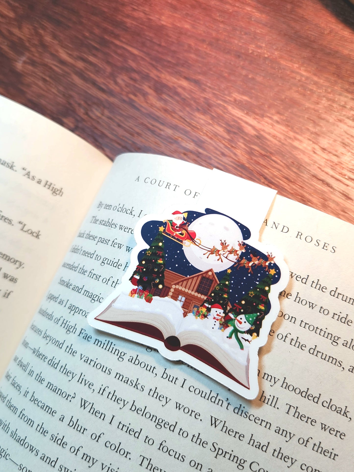 Santa's Bookshop Double-Sided Magnetic Bookmark