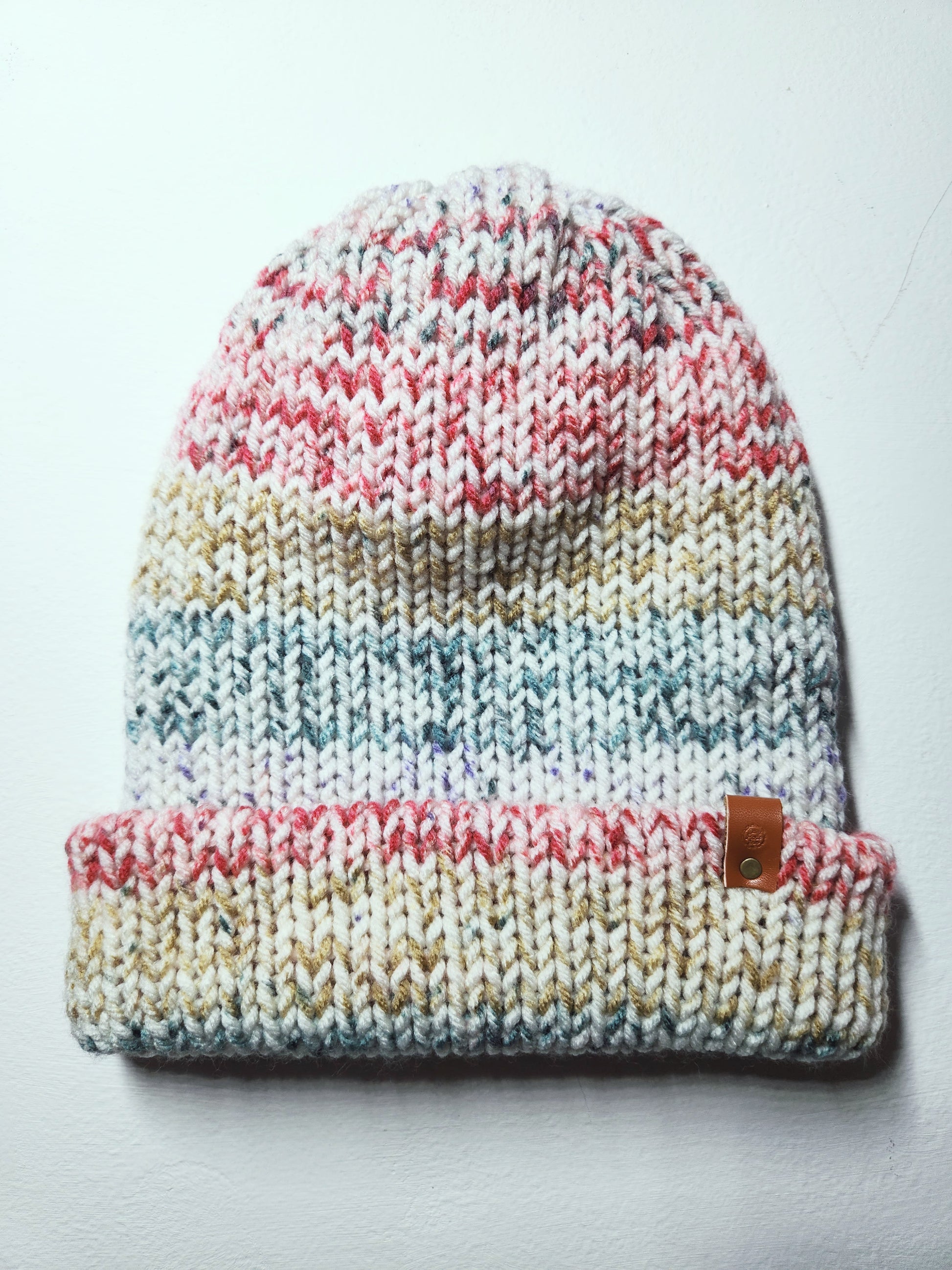 autumn colored beanie hat
