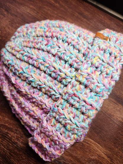 Multicolored Crochet Beanie