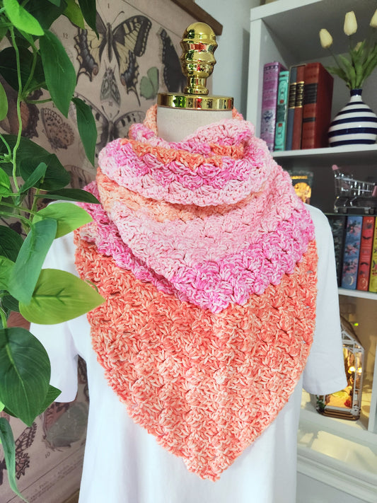 pink and orange scarf