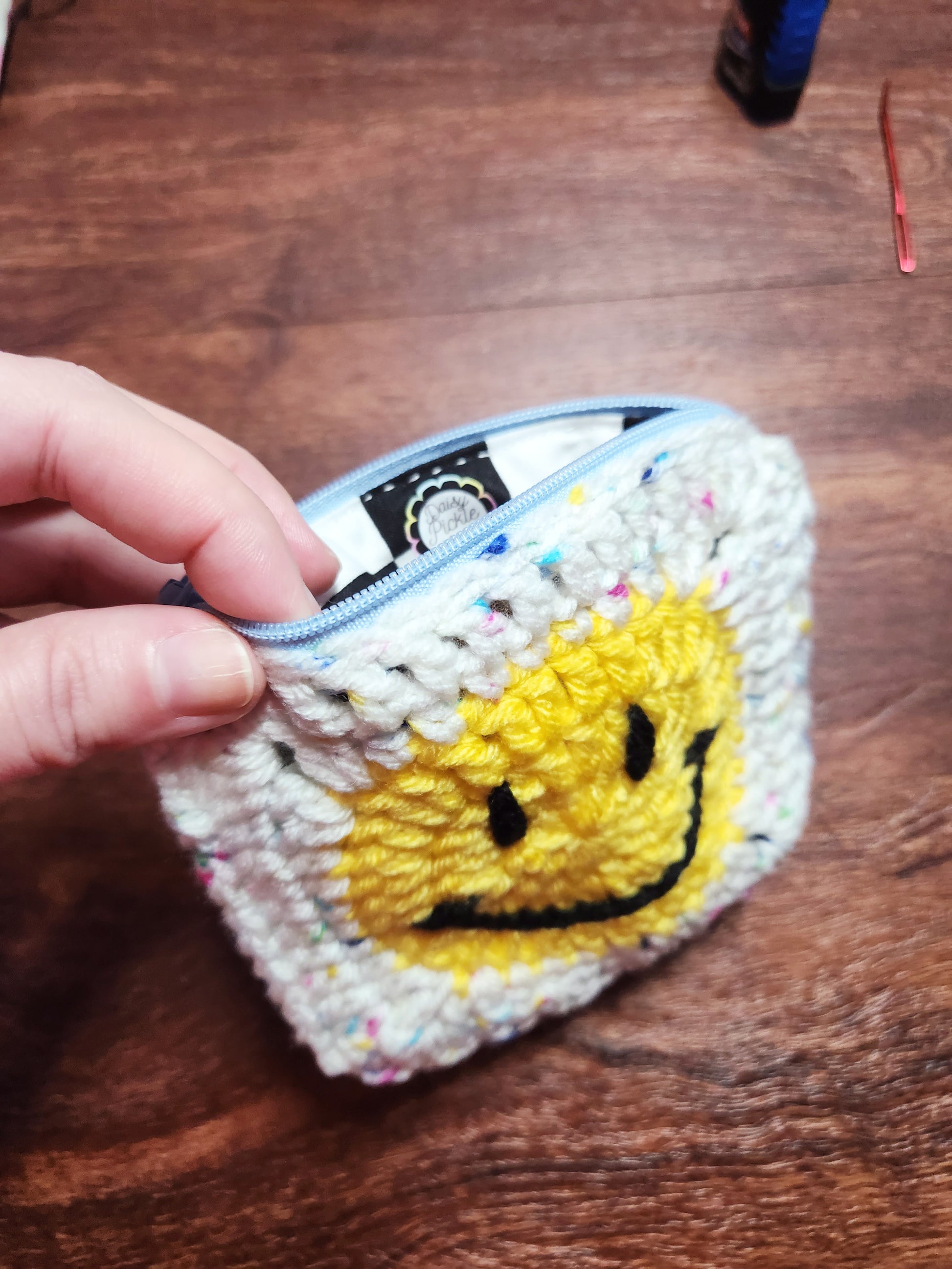 happy face pouch