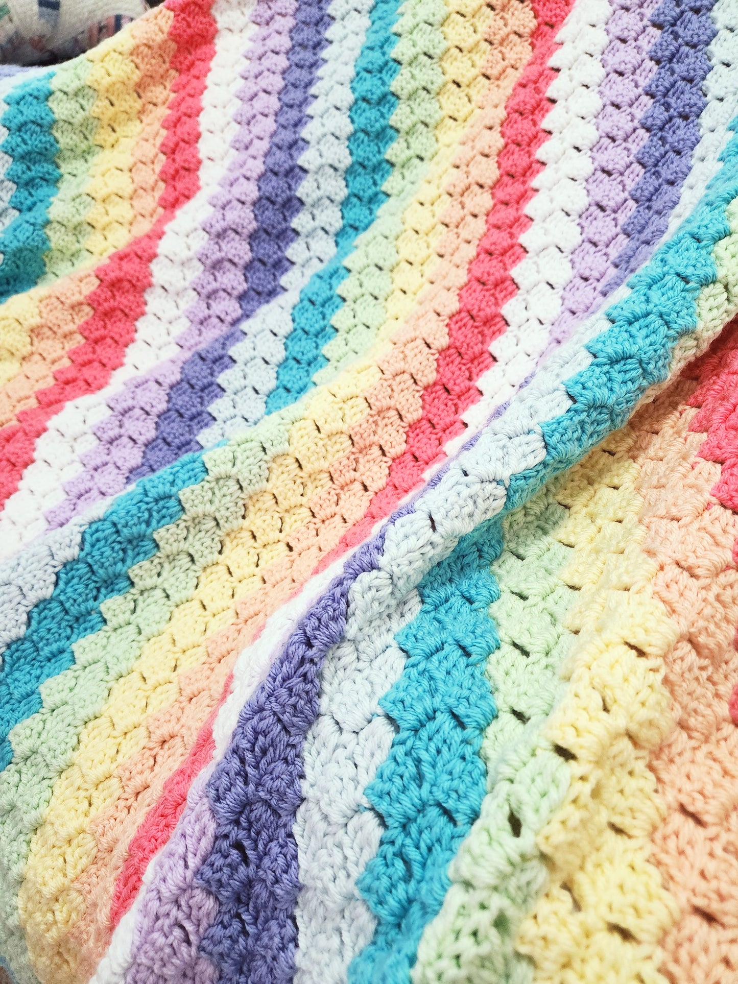 Hand Crocheted Rainbow Blanket