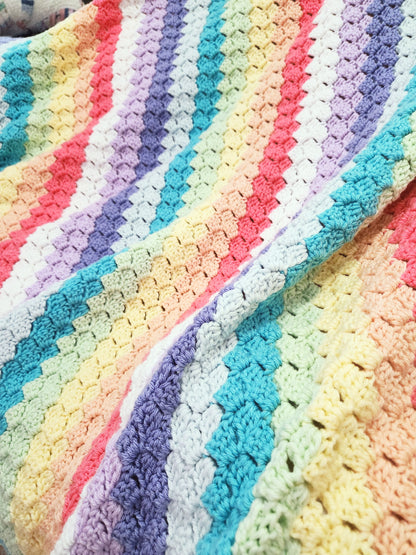 Hand Crocheted Rainbow Blanket