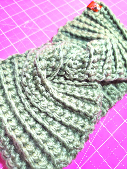 sage green twist headband