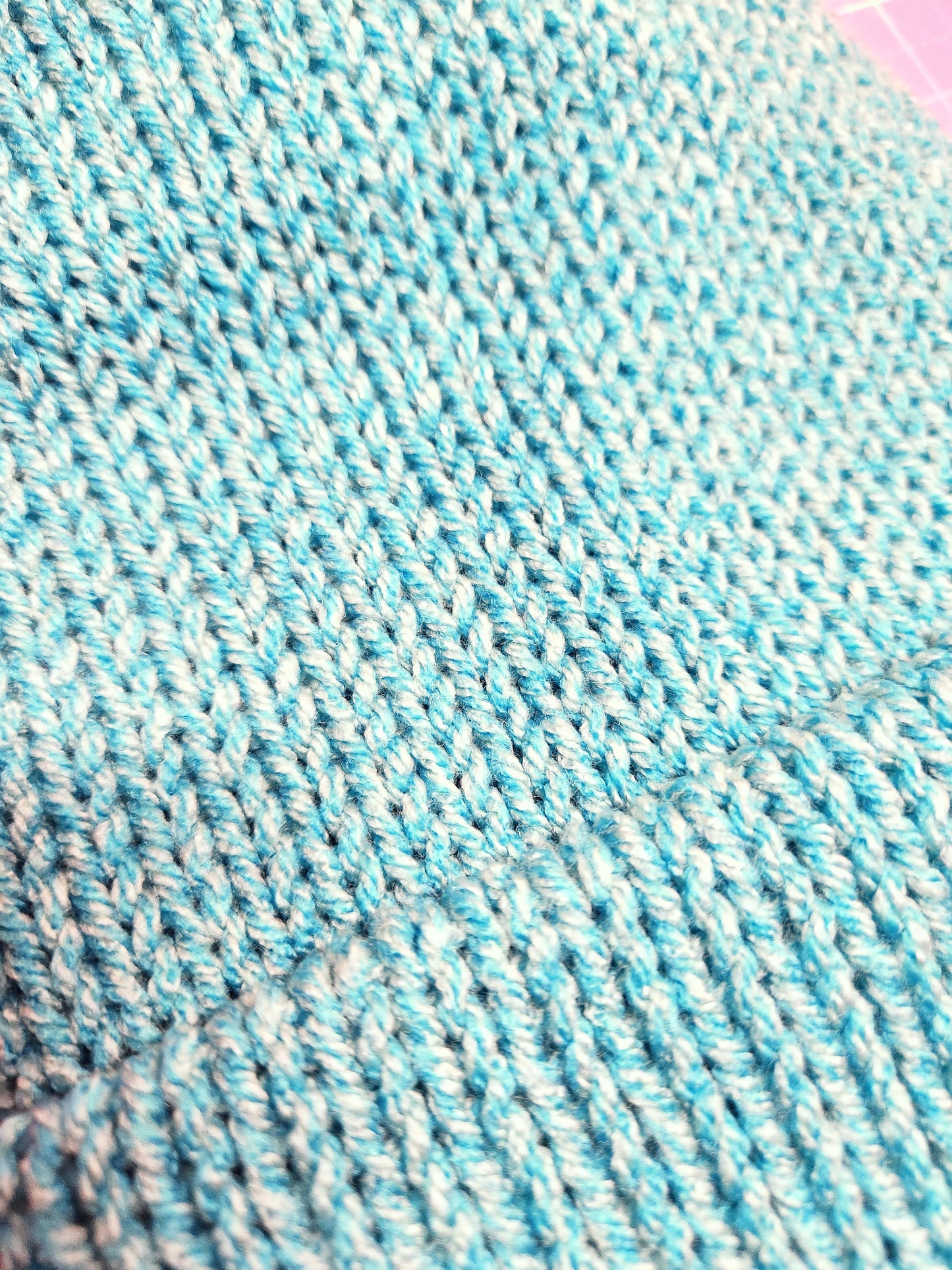 Close-up of blue textured fabric