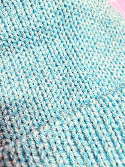Close-up of blue textured fabric