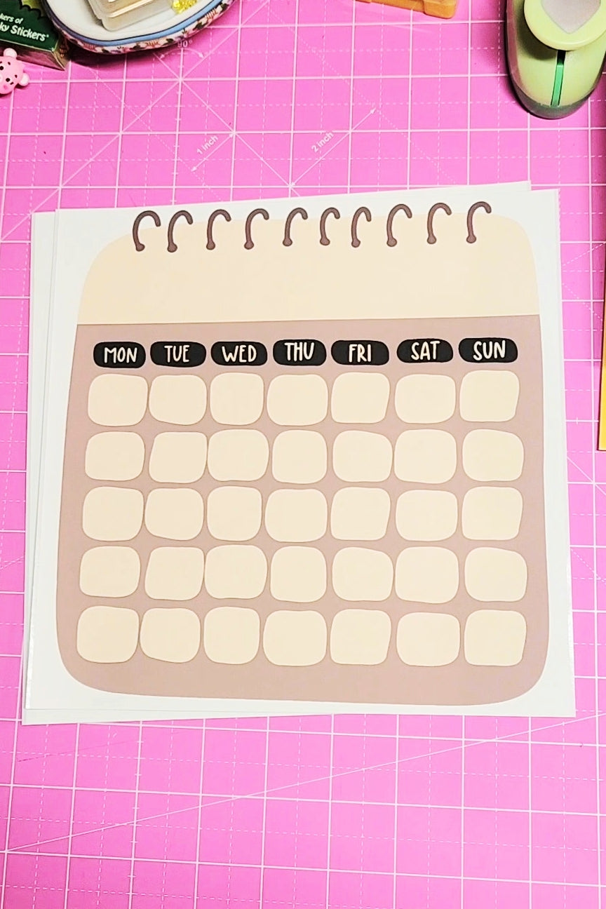 Calendar Junk Journal Stickers