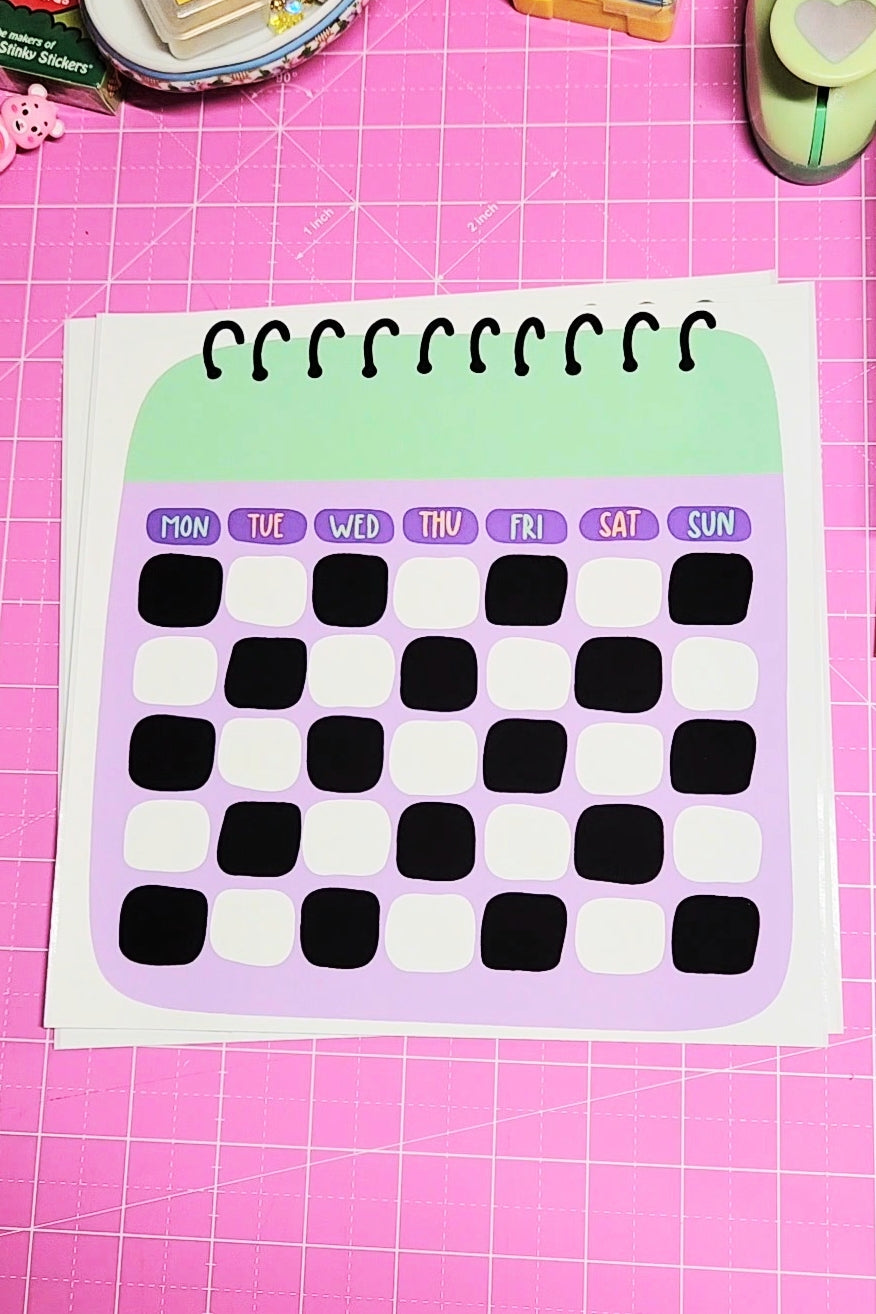 Calendar Junk Journal Stickers