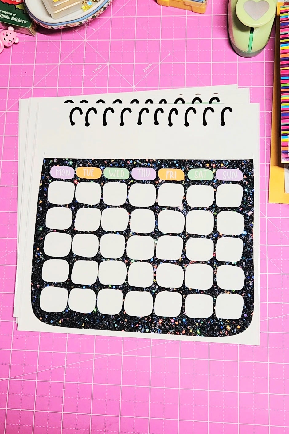 Calendar Junk Journal Stickers