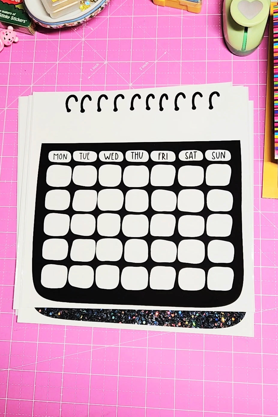 Calendar Junk Journal Stickers