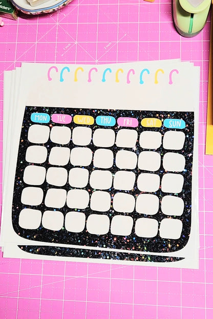 Calendar Junk Journal Stickers