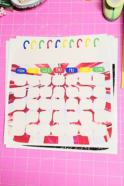 Calendar Junk Journal Stickers
