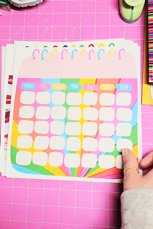Calendar Junk Journal Stickers