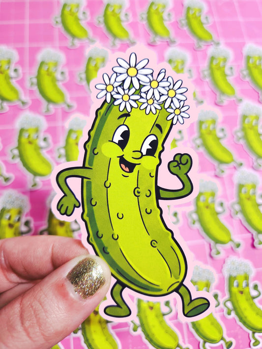 Happy Daisy Pickle Sticker