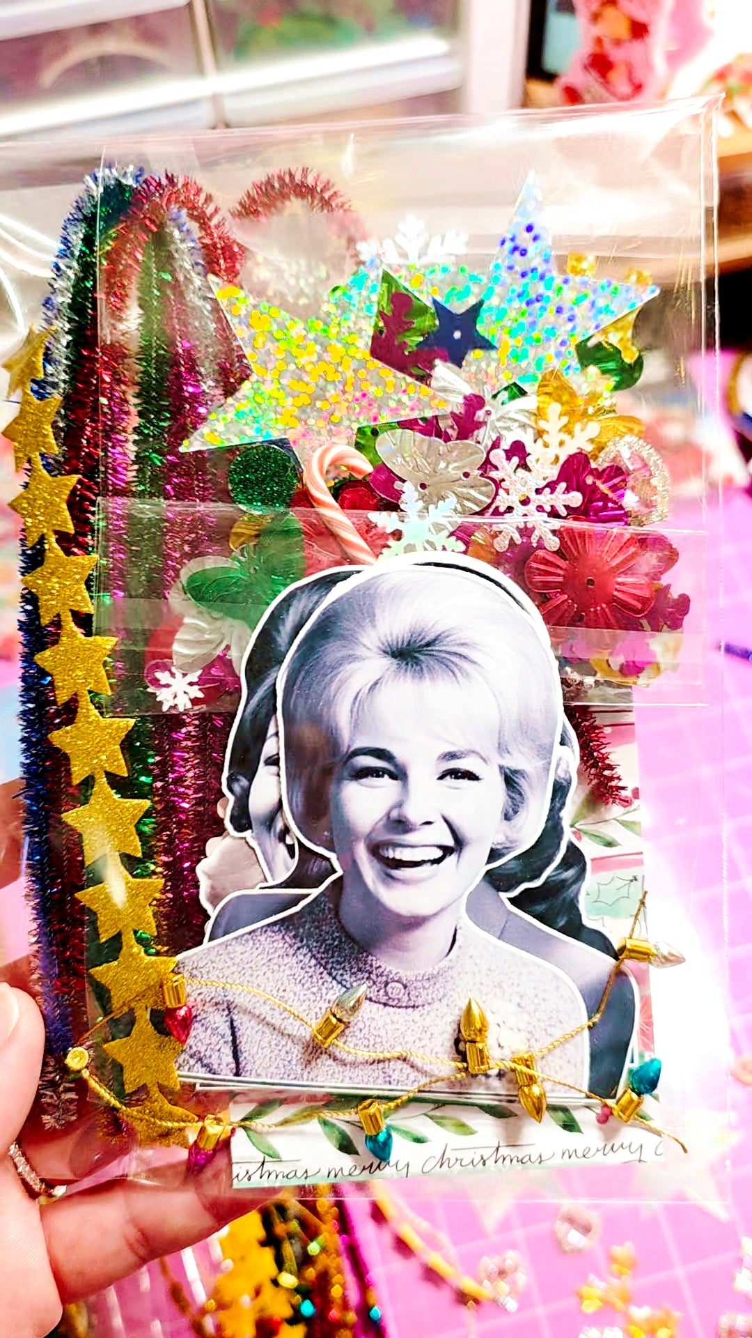 Christmas Tree Lady Ephemera Sticker Bundle Kit