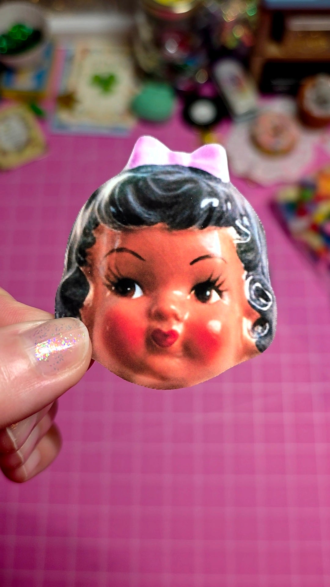 girl face sticker
