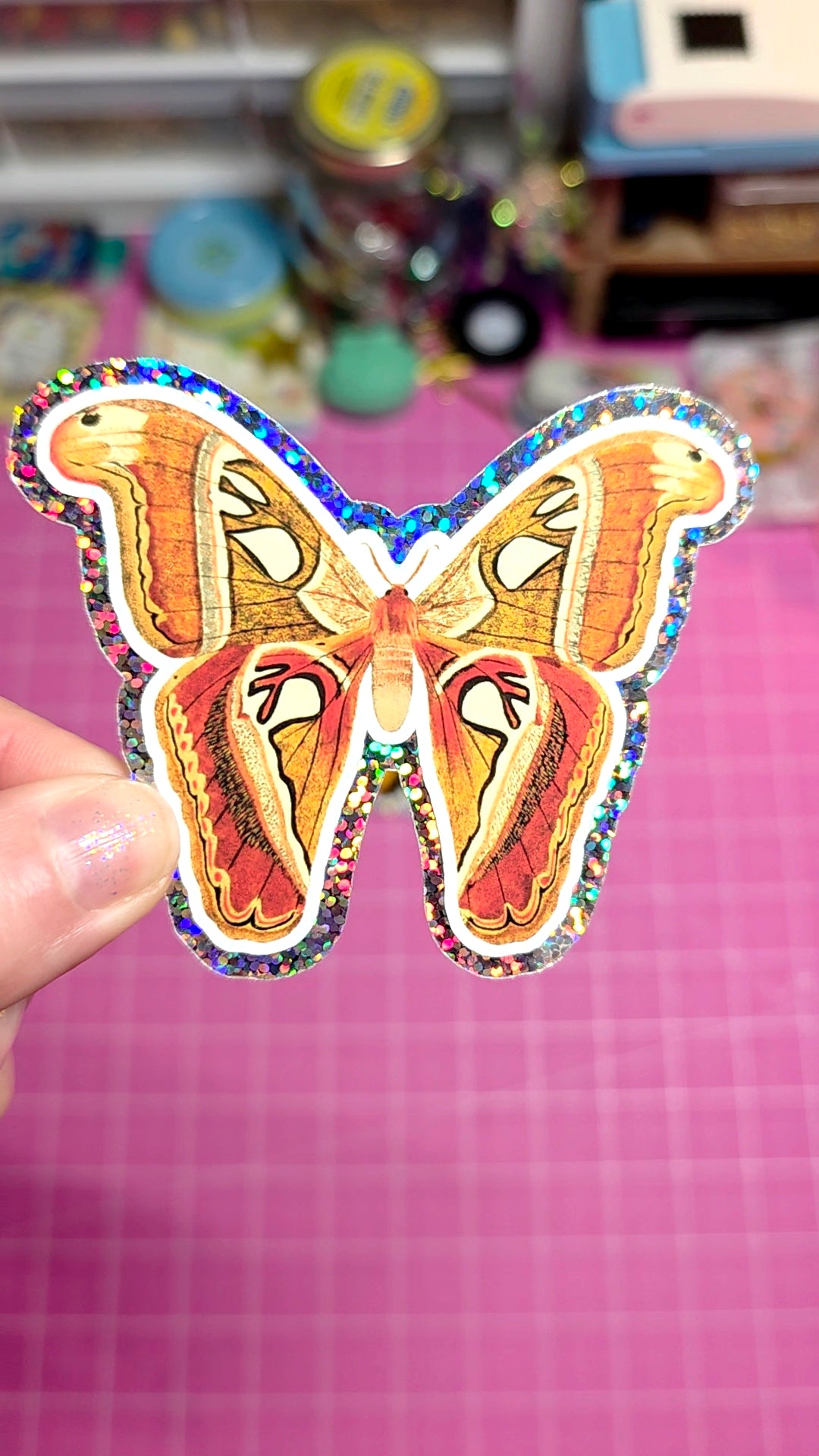 brown moth sticker