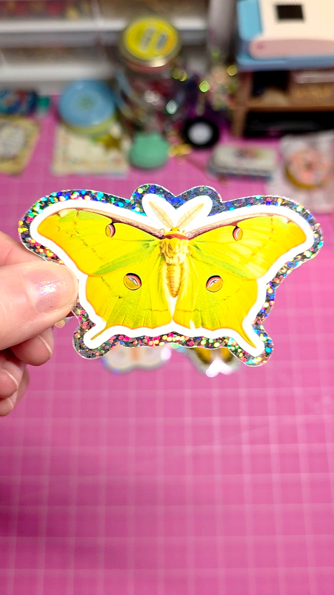 yellow moth sticker