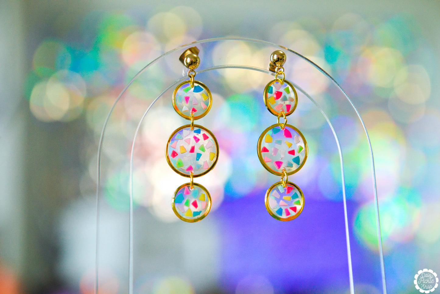 Summer Terrazzo Stack Earrings  Media 3 of 4