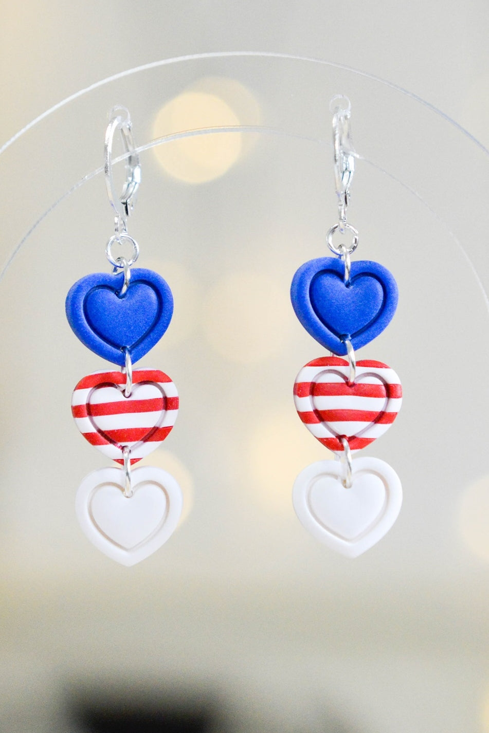 Festive Heart Stack Earrings  Media 1 of 3