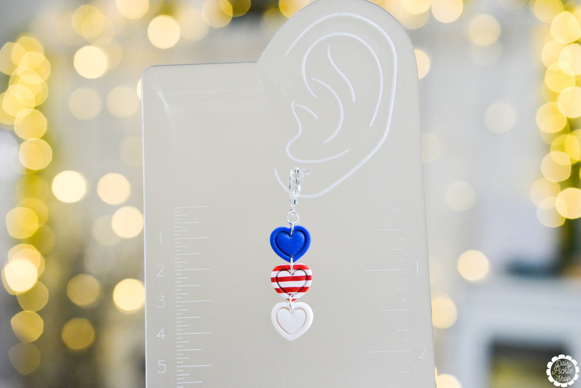 Festive Heart Stack Earrings  Media 3 of 3