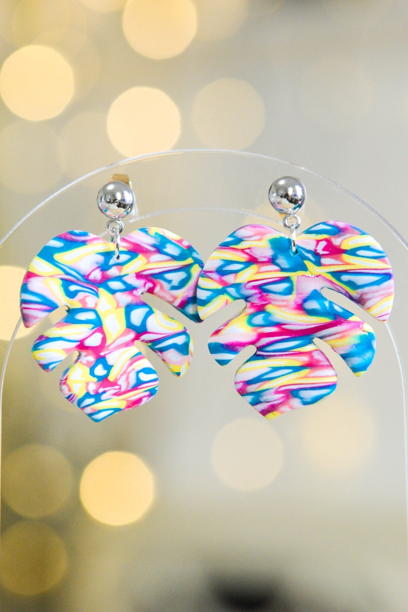 Tropical Leaf Earrings  Media 1 of 3