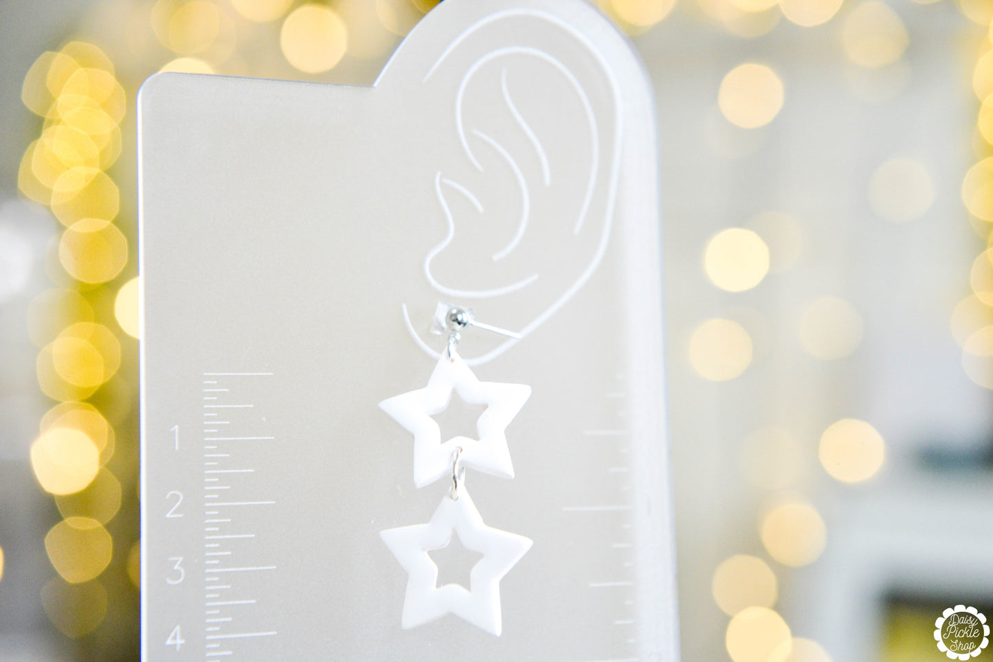 White Star Earrings  Media 3 of 3