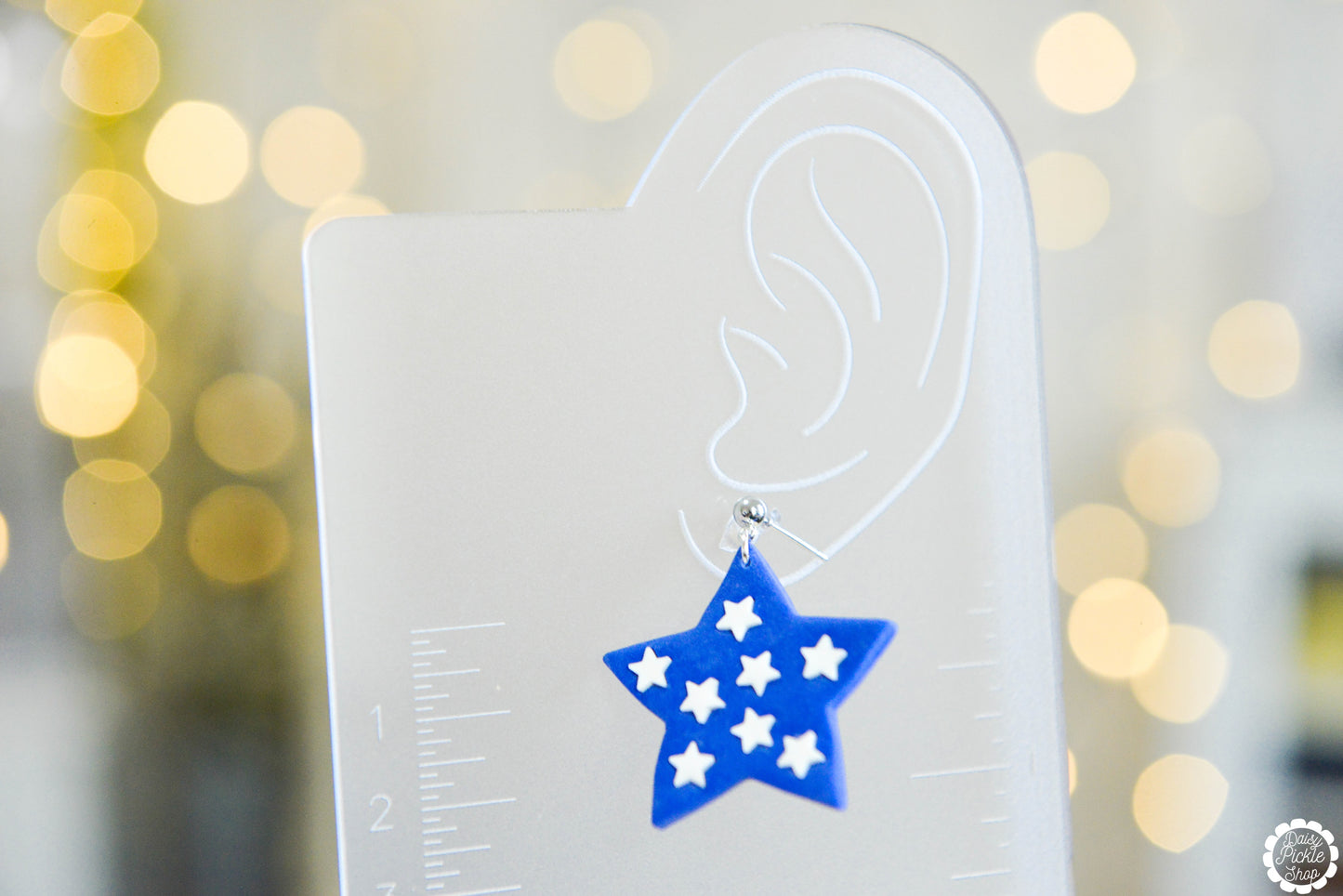 Big Flag Star Earrings  Media 3 of 3