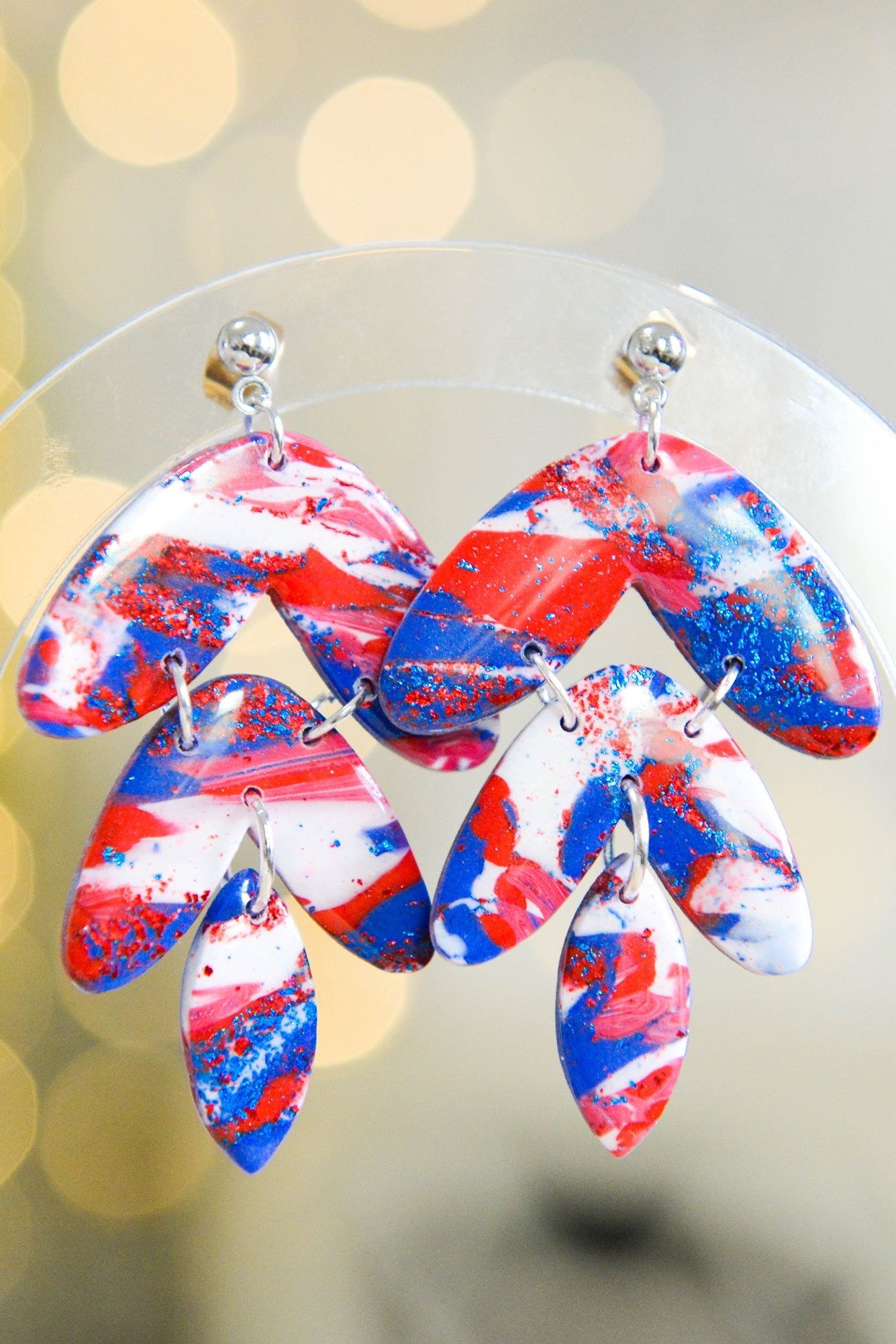 Festive Marble Earrings  Media 1 of 3