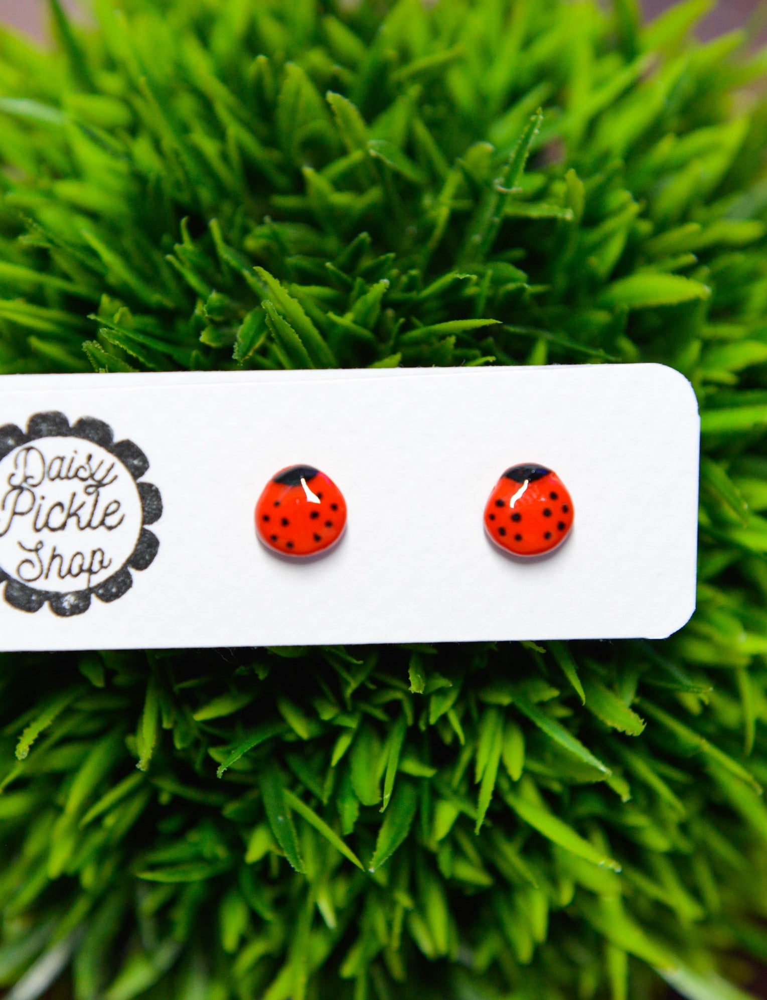 Tiny Ladybug Stud Earrings