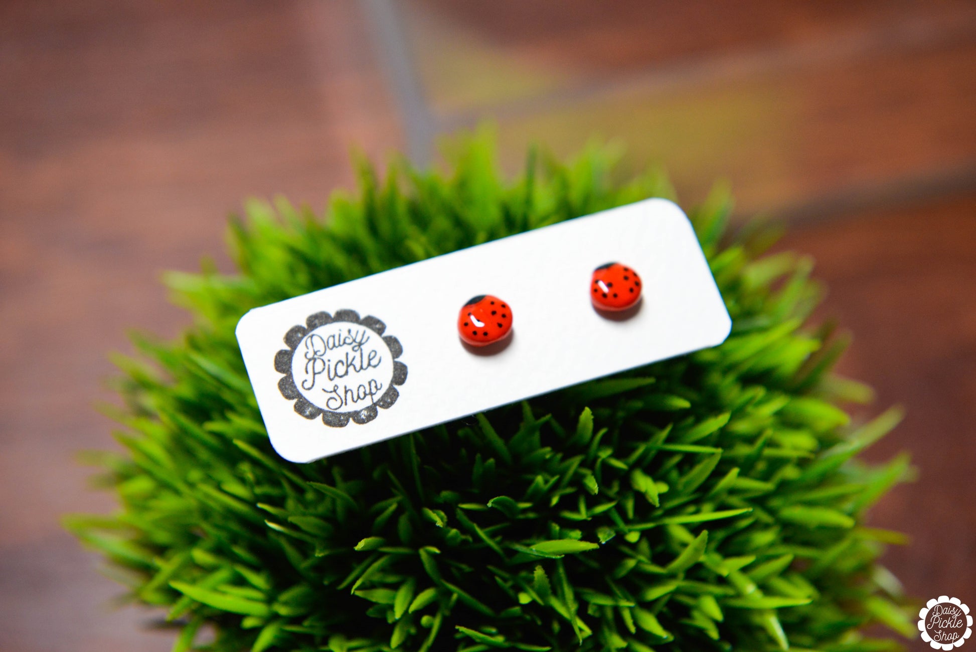 Tiny Ladybug Stud Earrings