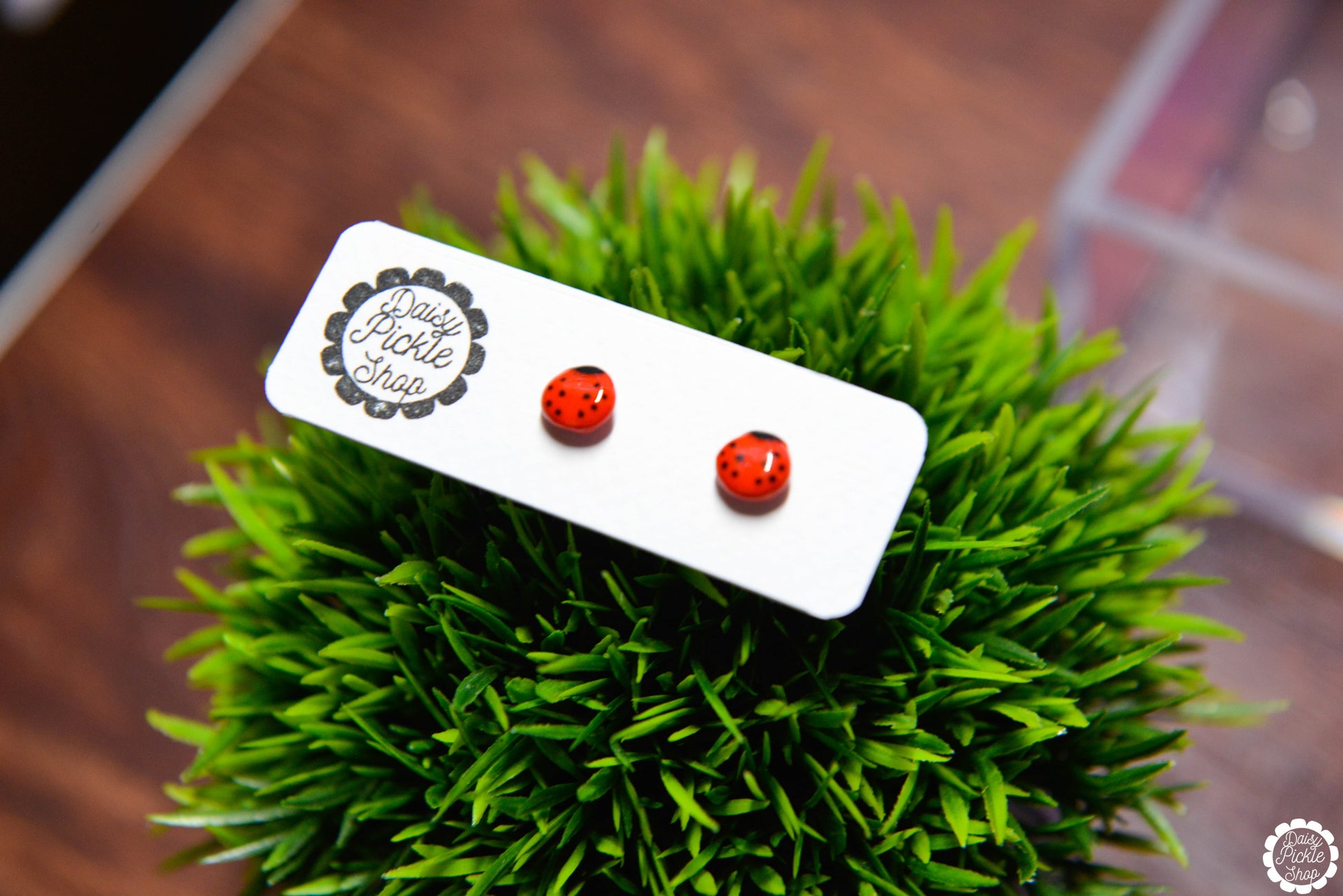 Tiny Ladybug Stud Earrings