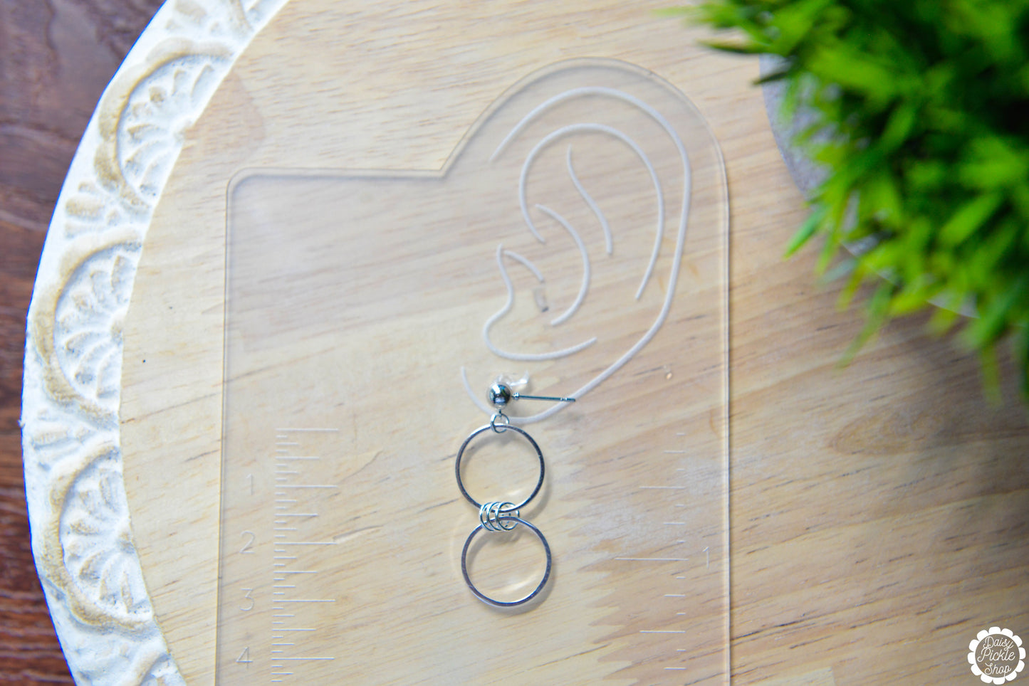 Shiny Hoop Dangle Earrings