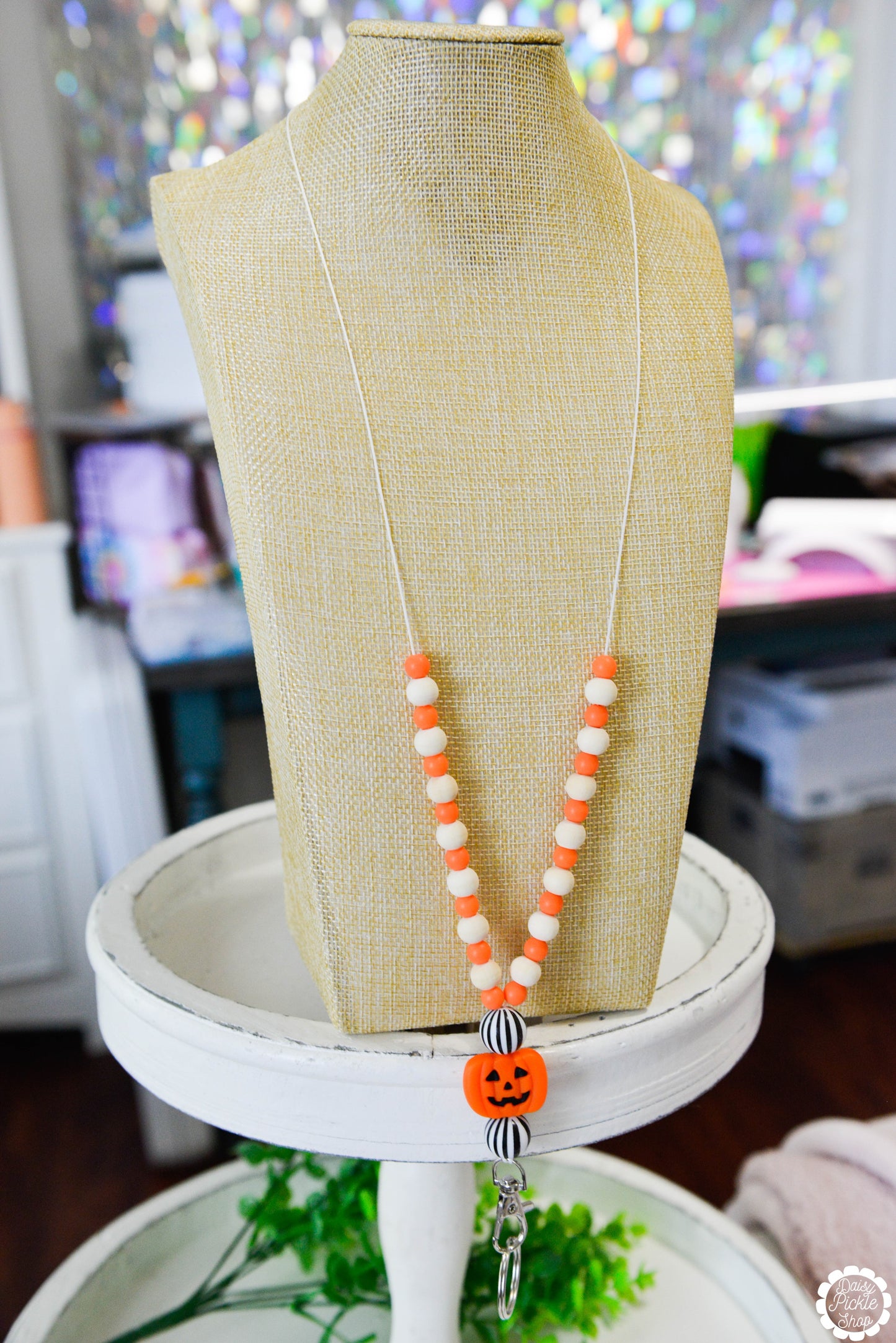 Pumpkin Bead Lanyard