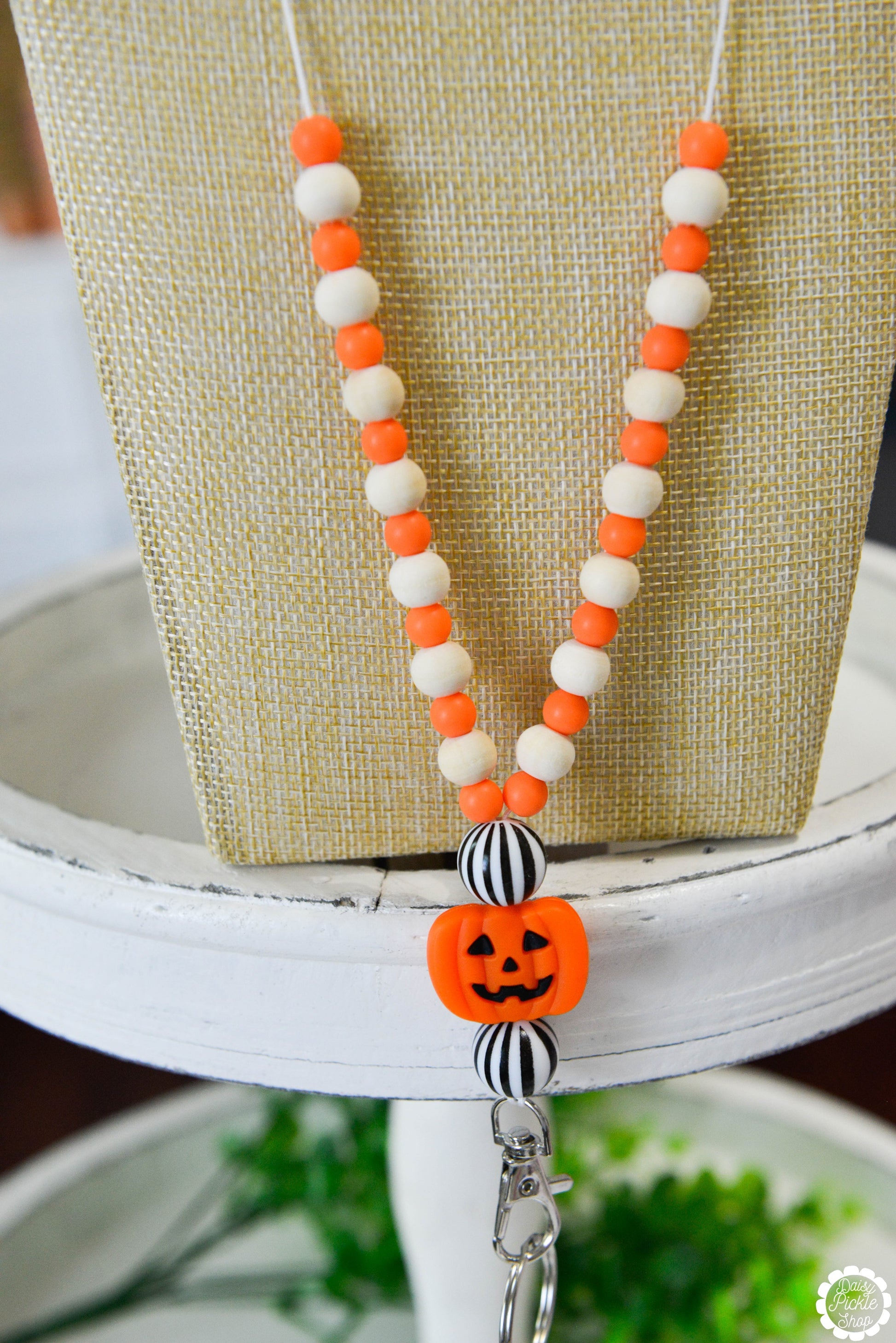 Pumpkin Bead Lanyard